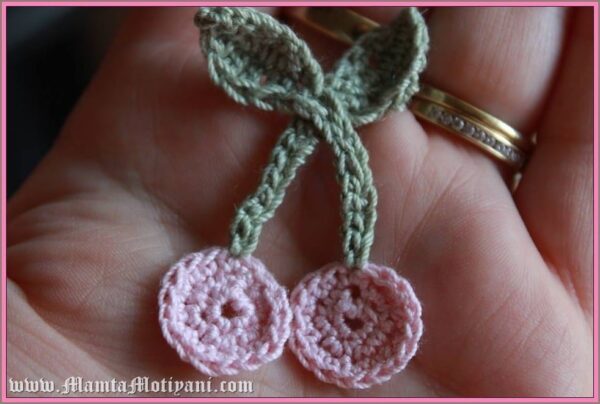 Cherries Crochet Applique Pattern
