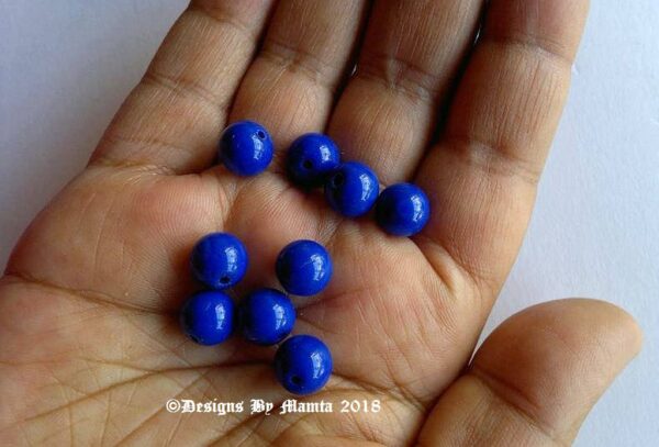 Cobalt Blue Druk Beads