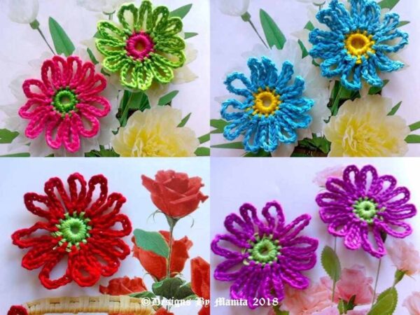 Crochet Flower Appliques