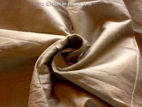 Ecru Brown Silk Fabric