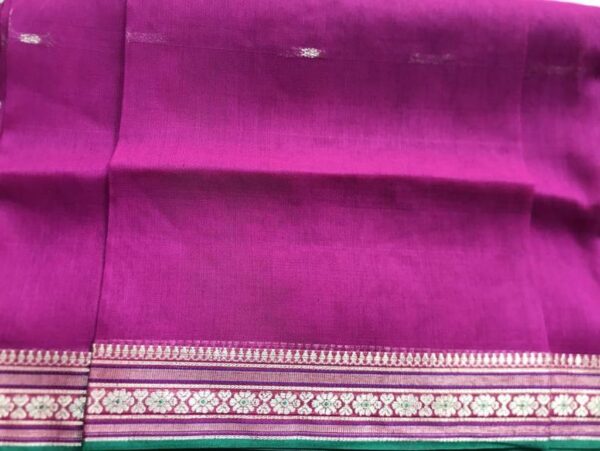 Fuchsia Gold Indian Saree Fabric
