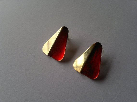 Geometric Enamel Earrings