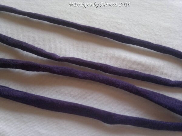 Indigo Purple Silk Fabric Cord