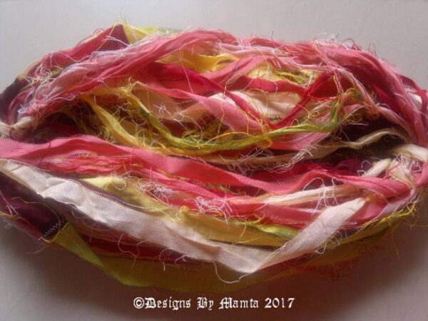 Multicolored Sari Ribbon Yarn