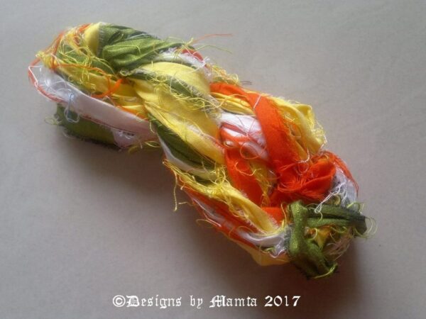 Recycled Sari Silk Ribbon Yarn