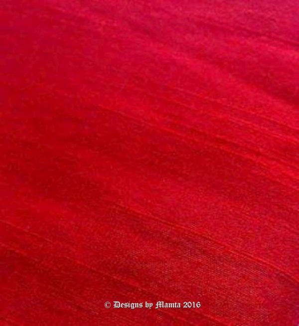 Red Dupioni Silk Fabric