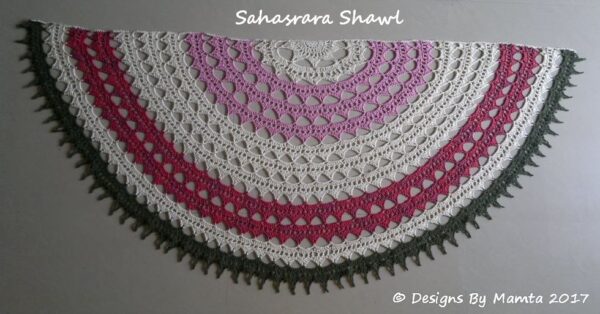 Semi Circular Crochet Shawl Pattern
