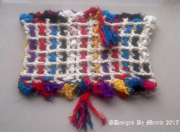 Woven Sari Mesh Cowl Crochet Pattern
